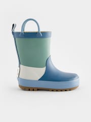 Blue Colourblock Handle Wellies - Image 1 of 6