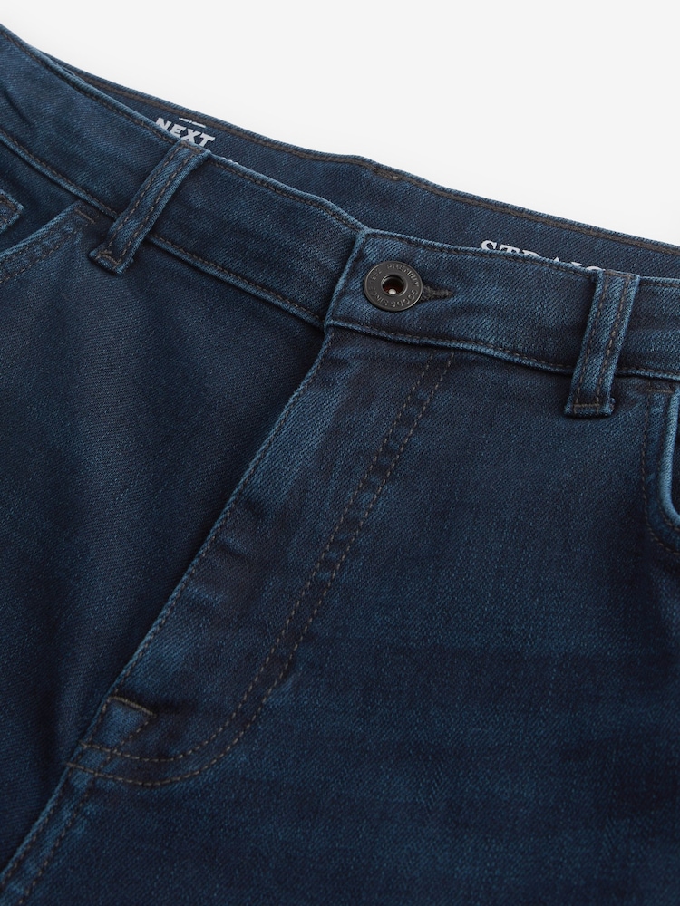 Blue Dark Straight Fit Vintage Wash Denim Jeans - Image 9 of 10
