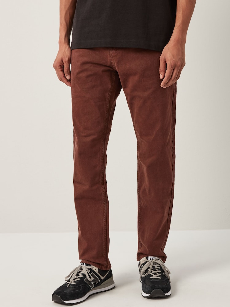 Rust Slim Fit Coloured Stretch Jeans - Image 1 of 10