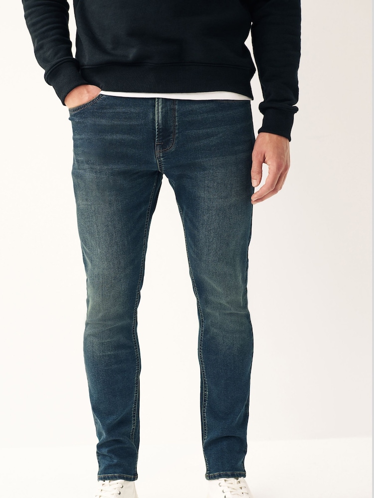 Blue Mid Tint Skinny Fit Comfort Stretch Jeans - Image 1 of 10