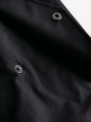 Navy Blue Shower Resistant Check Lining Harrington Jacket - Image 11 of 12
