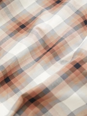 Navy Blue Shower Resistant Check Lining Harrington Jacket - Image 12 of 12