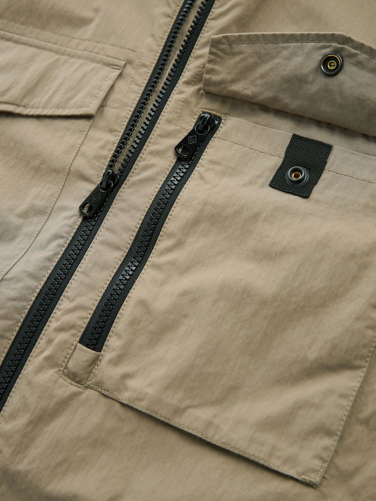 Natural Hooded Utility Shacket - Image 12 of 12