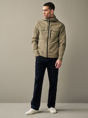 Natural Hooded Utility Shacket - Image 2 of 12