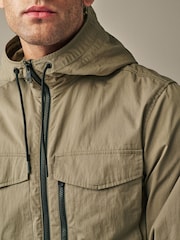 Natural Hooded Utility Shacket - Image 5 of 12