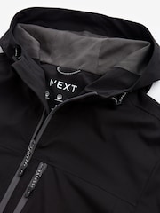 Black Fleece Lined Shower Resistant Hooded Jacket - Image 11 of 12