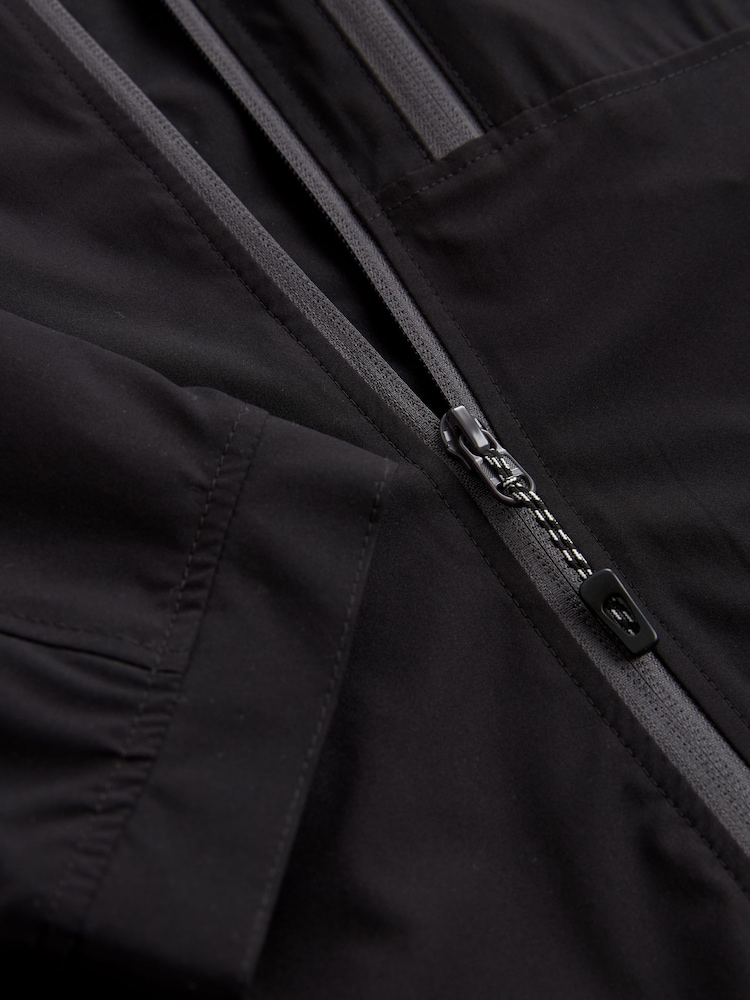 Black Fleece Lined Shower Resistant Hooded Jacket - Image 12 of 12