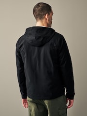 Black Fleece Lined Shower Resistant Hooded Jacket - Image 3 of 12