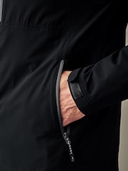 Black Fleece Lined Shower Resistant Hooded Jacket - Image 7 of 12