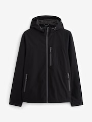 Black Fleece Lined Shower Resistant Hooded Jacket - Image 9 of 12