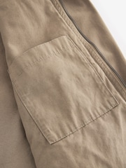 Stone 100% Cotton Zip-Up Shacket - Image 10 of 12