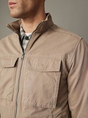Stone 100% Cotton Zip-Up Shacket - Image 5 of 12