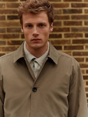 Neutral Mid-Length Button Trench Coat - Image 4 of 11