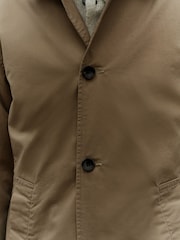 Neutral Mid-Length Button Trench Coat - Image 5 of 11