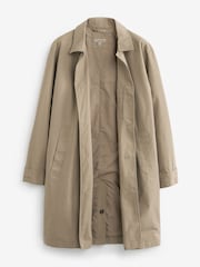 Neutral Mid-Length Button Trench Coat - Image 8 of 11