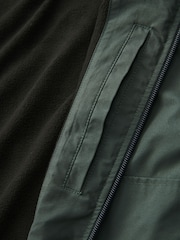 Jade Green Fleece Lined Shower Resistant Hooded Jacket - Image 13 of 13