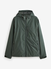 Jade Green Fleece Lined Shower Resistant Hooded Jacket - Image 7 of 13