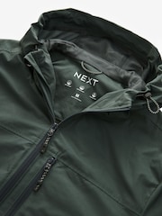 Jade Green Fleece Lined Shower Resistant Hooded Jacket - Image 9 of 13