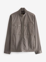 Neutral/Grey Shower Resistant Utility Shacket - Image 10 of 14