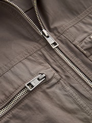 Neutral/Grey Shower Resistant Utility Shacket - Image 13 of 14