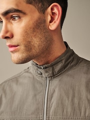 Neutral/Grey Shower Resistant Utility Shacket - Image 6 of 14