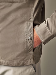 Neutral/Grey Shower Resistant Utility Shacket - Image 7 of 14