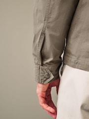 Neutral/Grey Shower Resistant Utility Shacket - Image 9 of 14