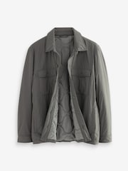 Sage Green Quilted Shacket - Image 10 of 14