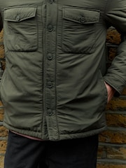Sage Green Quilted Shacket - Image 7 of 14