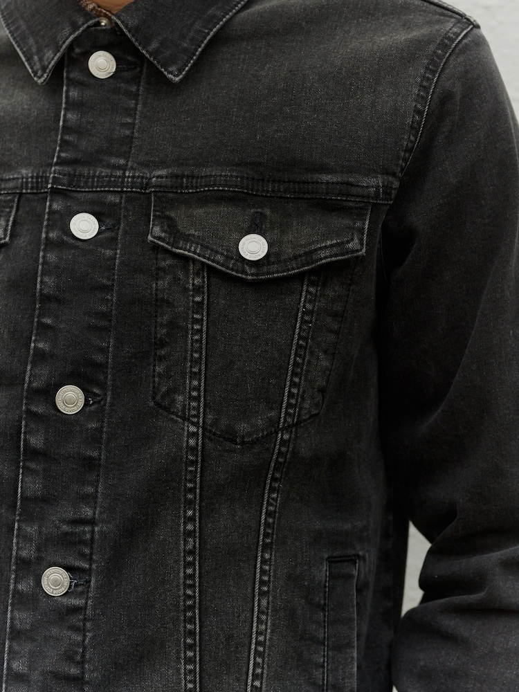Sort - denimjakke - Image 6 of 11