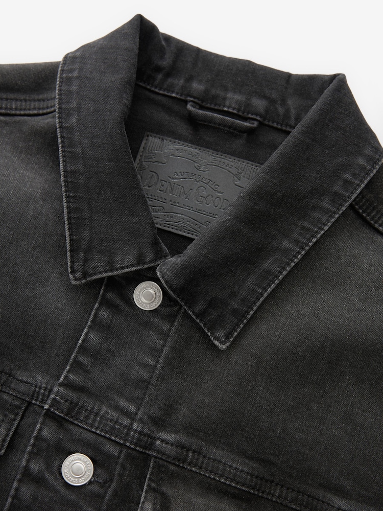 Sort - denimjakke - Image 9 of 11