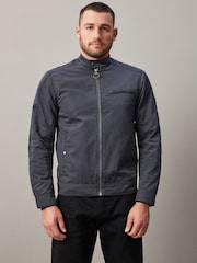 Blue Shower Resistant Racer Jacket - Image 4 of 17