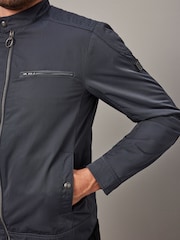 Blue Shower Resistant Racer Jacket - Image 7 of 17