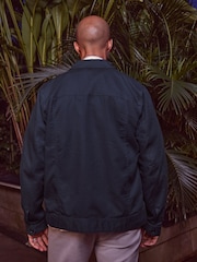 Navy Blue Textured Button Up Shacket - Image 2 of 9