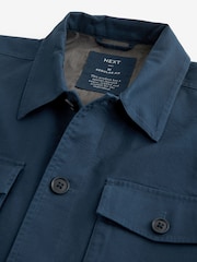 Navy Blue Textured Button Up Shacket - Image 7 of 9