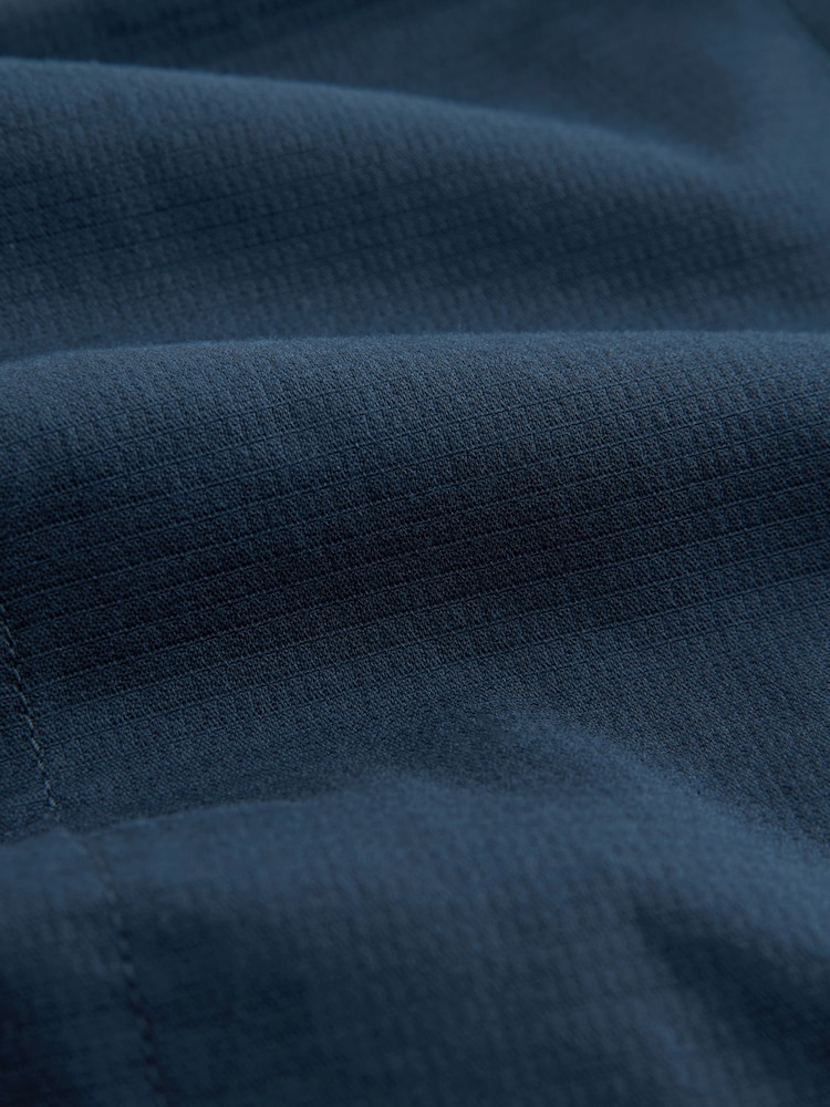 Navy Blue Textured Button Up Shacket - Image 9 of 9