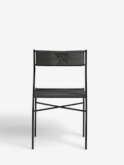 French Connection Black Woven Shlip Dining Chairs Set Of 2 - Image 5 of 7