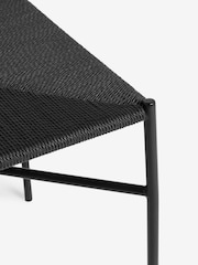 French Connection Black Woven Shlip Dining Chairs Set Of 2 - Image 7 of 7