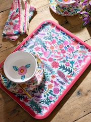 Lucy Tiffney Floral Wood Veneer Tray with Anti Slip Finish - Image 2 of 4
