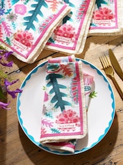 Lucy Tiffney Multi 100% Cotton Napkins Set of 4 - Image 1 of 3
