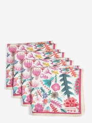 Lucy Tiffney Multi 100% Cotton Napkins Set of 4 - Image 3 of 3