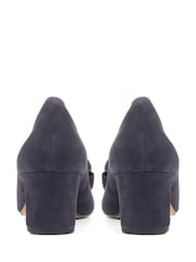 Jones Bootmaker Blue Zelda Bow Detail Court Shoes - Image 4 of 6