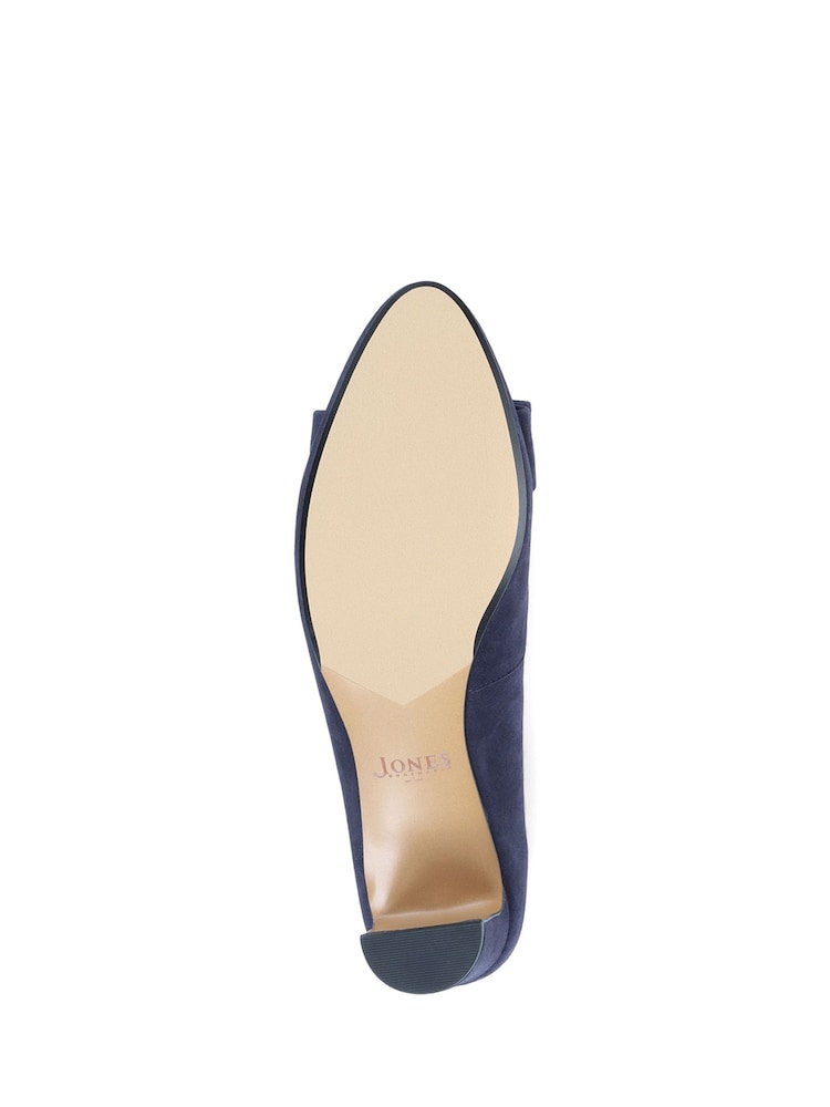 Jones Bootmaker Blue Zelda Bow Detail Court Shoes - Image 6 of 6