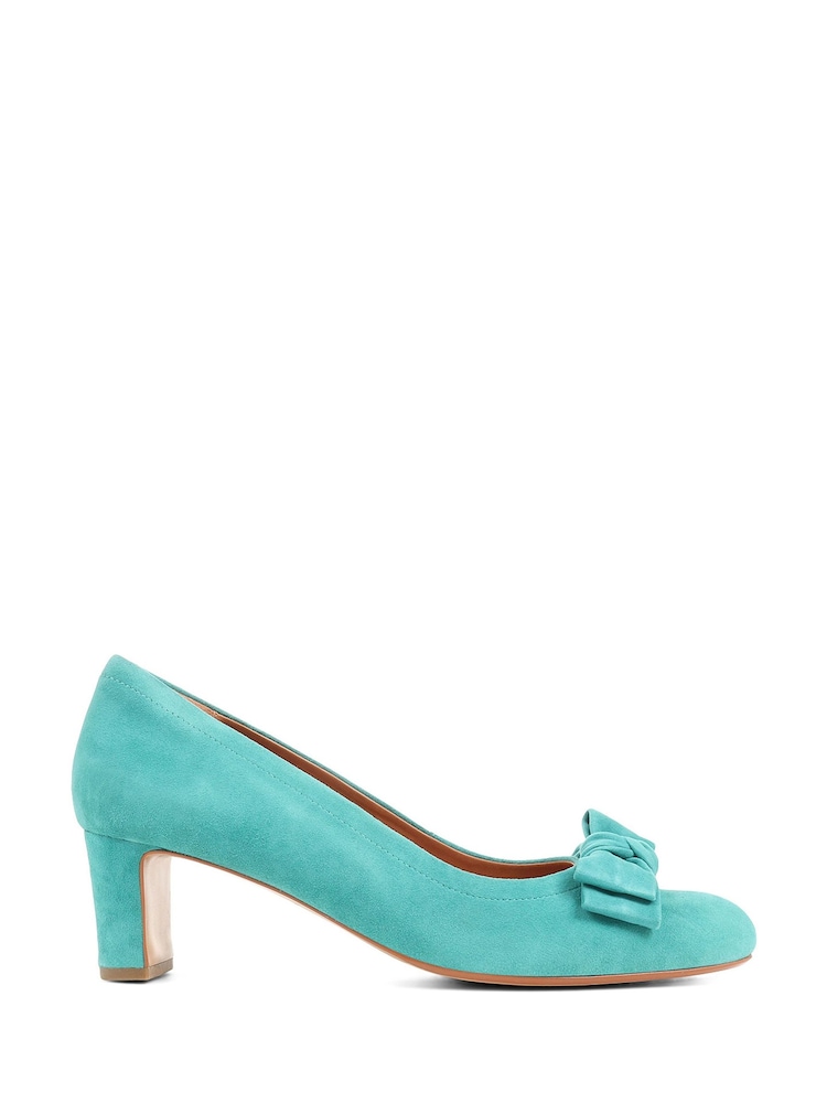 Escarpins Jones Bootmaker Zelda bleu turquoise avec nœud - Image 2 of 6