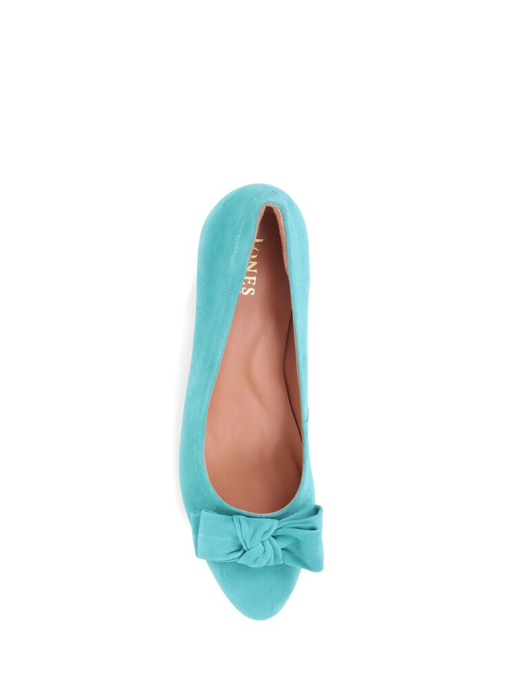 Escarpins Jones Bootmaker Zelda bleu turquoise avec nœud - Image 5 of 6