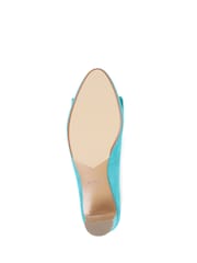 Escarpins Jones Bootmaker Zelda bleu turquoise avec nœud - Image 6 of 6