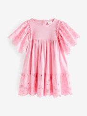 Pink Broderie Dress (3mths-7yrs) - Image 4 of 6