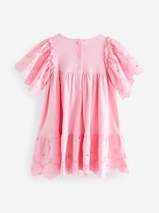 Pink Broderie Dress (3mths-7yrs) - Image 5 of 6