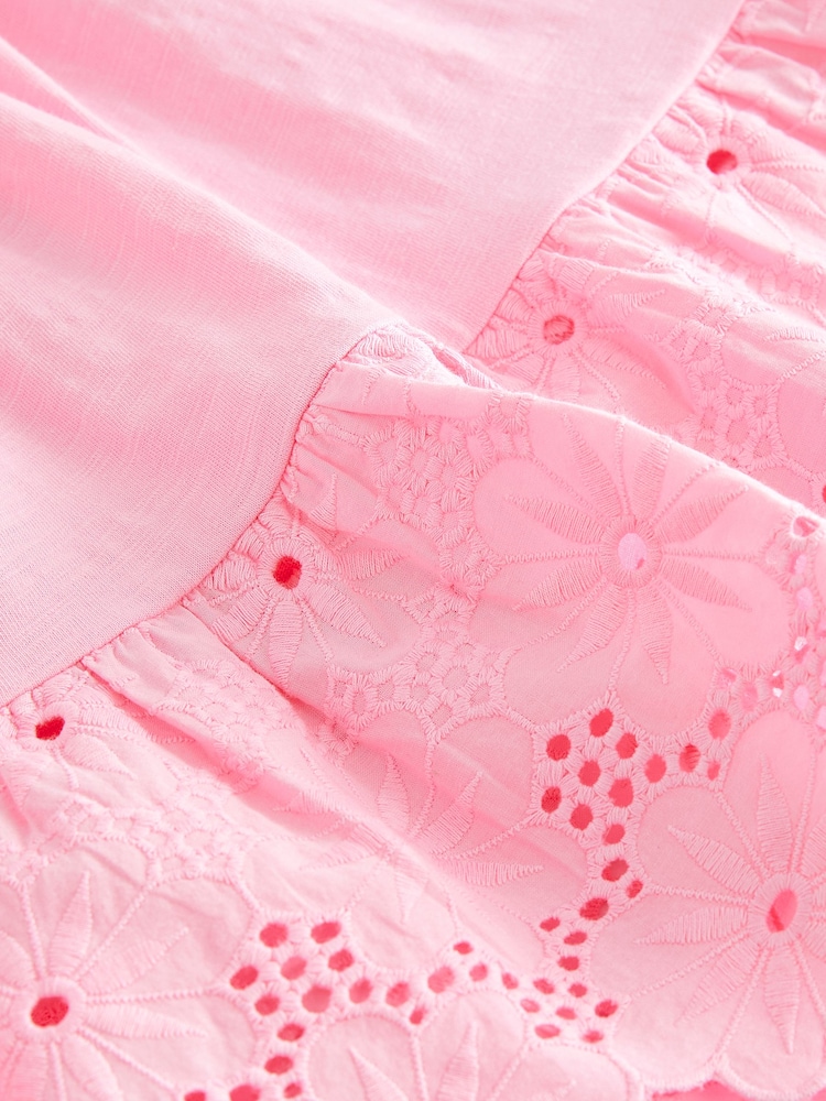Pink Broderie Dress (3mths-7yrs) - Image 6 of 6