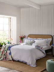 Lucy Tiffney Lilac Foxglove Ruffle 180 Thread Count Duvet Cover and Pillowcase Set - Image 2 of 8